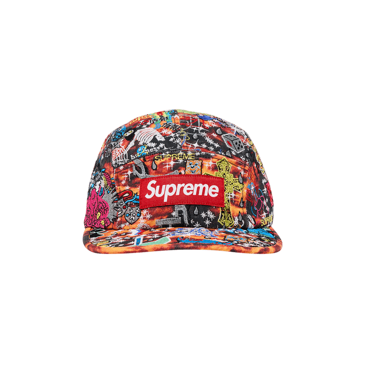 Supreme Aoi Embroidered Camp Cap 'Flames'