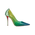 CHRISTIAN LOUBOUTIN MISS Z DEGRASTRASS PERLA RAINBOW & GREEN-BLUE