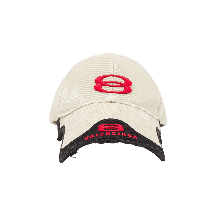 Balenciaga Double Unity Cap 'Beige/Red'