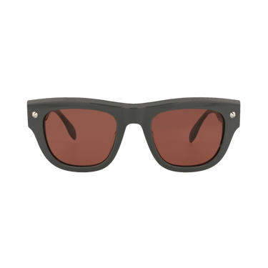 Alexander McQueen Square Sunglasses — Grey – Brown AM0425S 004