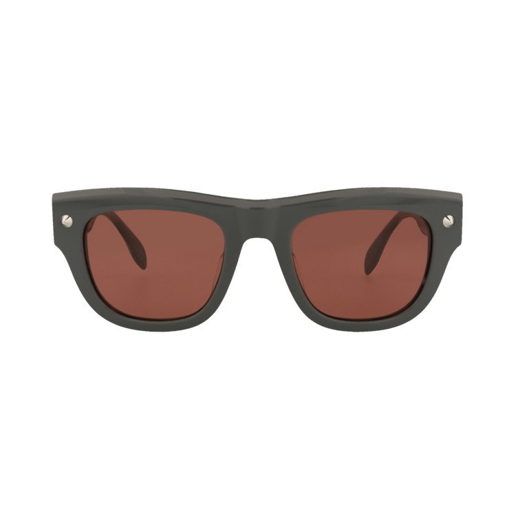 Alexander McQueen Square Sunglasses — Grey – Brown AM0425S 004