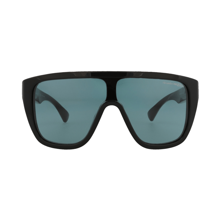 Alexander McQueen Shield Sunglasses — Black – Green AM0430S 004