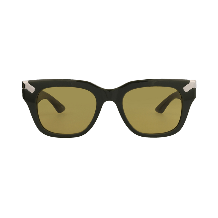 Alexander McQueen Square Sunglasses — Green – Brown AM0439S 004