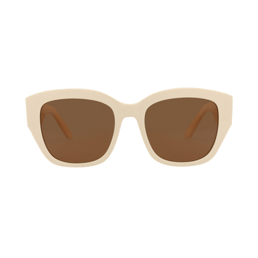 Alexander McQueen Square Sunglasses — Cream – Brown AM0451SA 004