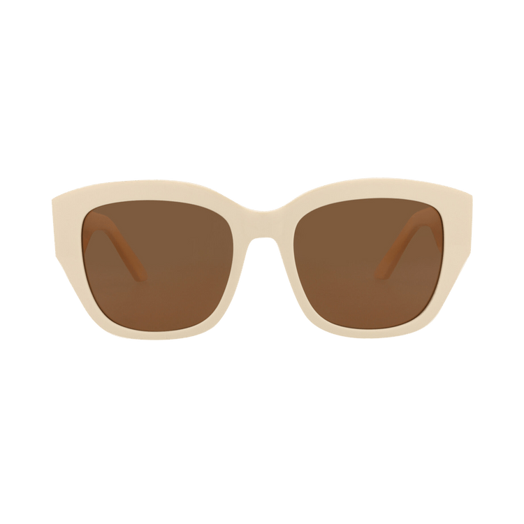 Alexander McQueen Square Sunglasses — Cream – Brown AM0451SA 004