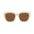 Alexander McQueen Square Sunglasses — Cream – Brown AM0451SA 004