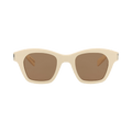 Saint Laurent Square Sunglasses — Cream