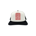 Chrome Hearts Eyechart Trucker Hat 'Black/White/Red'