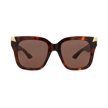 Alexander McQueen Square Sunglasses — Brown – Havana AM0440S 003