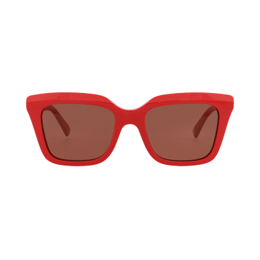Alexander McQueen Square Sunglasses — Red – Brown AM0473S