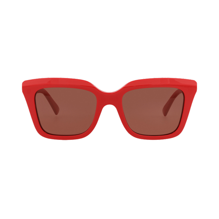 Alexander McQueen Square Sunglasses — Red – Brown AM0473S