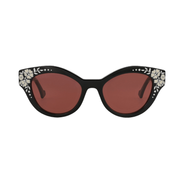 Gucci Cat Eye Sunglasses — Black – Red GG0957S 008