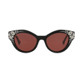 Gucci Cat Eye Sunglasses — Black – Red GG0957S 008