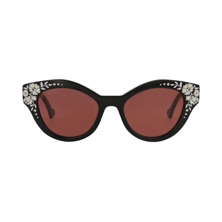 Gucci Cat Eye Sunglasses — Black – Red GG0957S 008