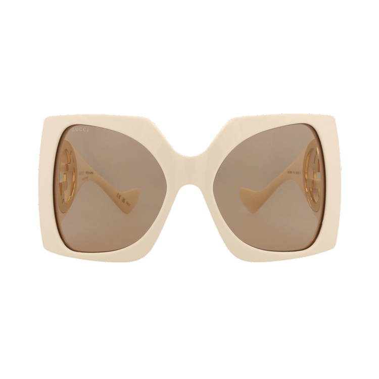 Gucci Shield Sunglasses — Cream