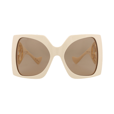 Gucci Shield Sunglasses — Cream