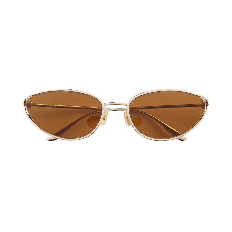 Bottega Veneta Cat Eye Sunglasses — Gold