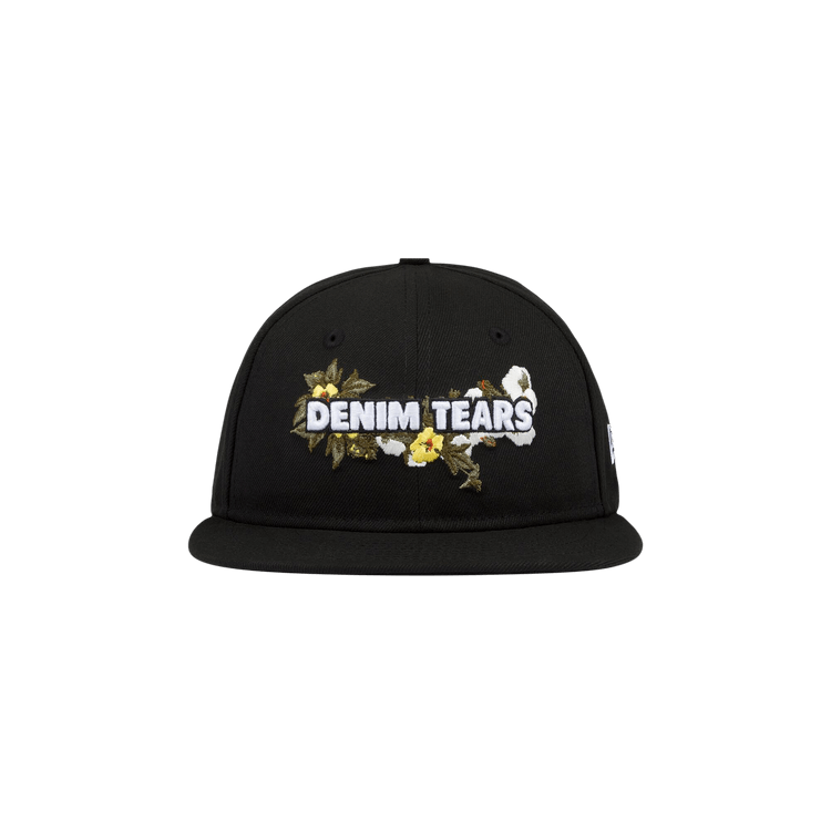 Denim Tears New Era Floral Logo Cap 'Black'