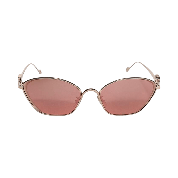Loewe Anagram Sunglasses — Gold – Shiny Rose Bordeaux Mirror LW40115U 28U