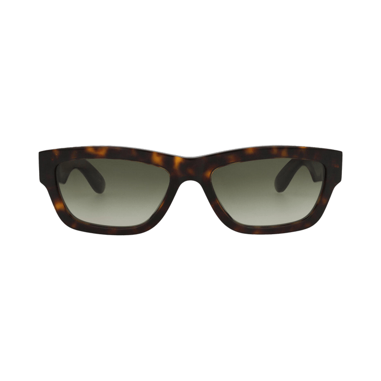 Alexander McQueen Square-Frame Recycled Acetate Sunglasses — Multi-Color – Havana Green AM0419S 30014614 00