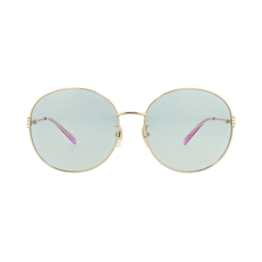 Gucci Round-Frame Metal Sunglasses — Gold – Green GG1281SK 30013957 003
