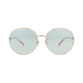 Gucci Round-Frame Metal Sunglasses — Gold – Green GG1281SK 30013957 003