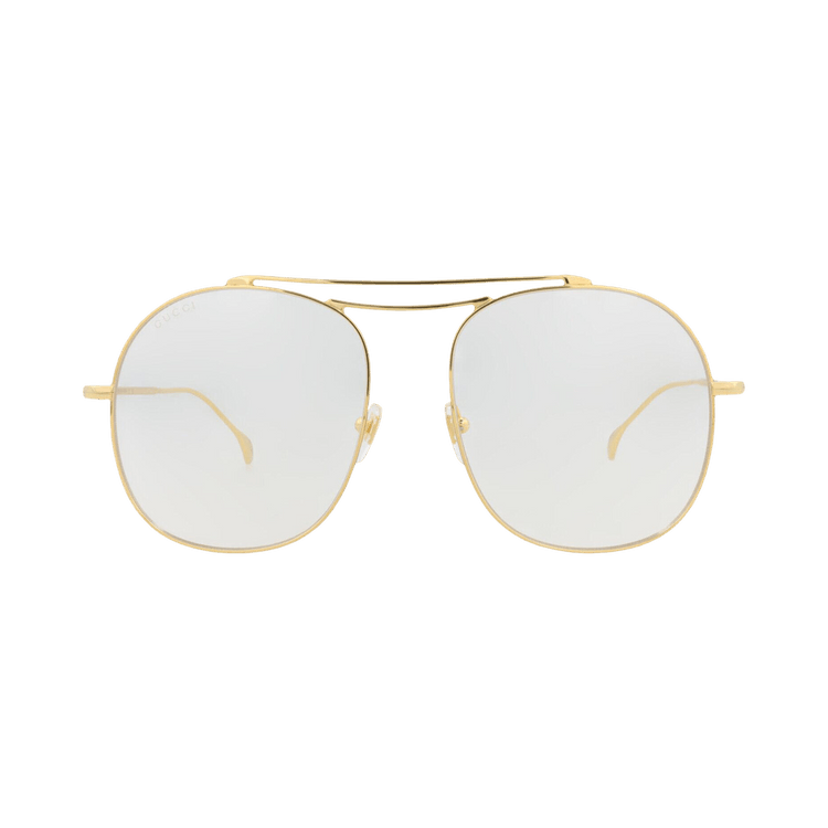 Gucci Aviator-Frame Metal Sunglasses — Gold – Transparent GG1479S 30014509 001