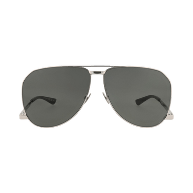 Saint Laurent Aviator-Frame Metal Sunglasses — Silver – Grey SL690DUST 30015233 002