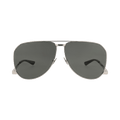 Saint Laurent Aviator-Frame Metal Sunglasses — Silver – Grey SL690DUST 30015233 002