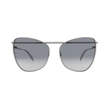 Alexander McQueen Cat Eye-Frame Metal Sunglasses — Grey