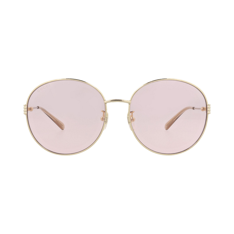 Gucci Round-Frame Metal Sunglasses — Multi-Color