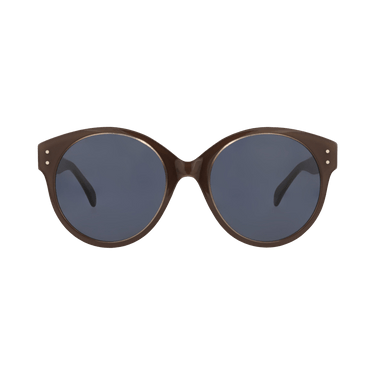 Alaïa Round Frame Acetate Sunglasses — Brown – Blue AA0036S30008453