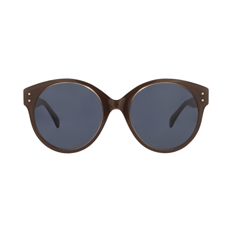 Alaïa Round Frame Acetate Sunglasses — Brown – Blue AA0036S30008453