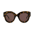 Alaïa Round Frame Acetate Sunglasses — Brown