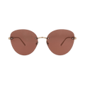 Alaïa Cat Eye Frame Metal Sunglasses — Gold