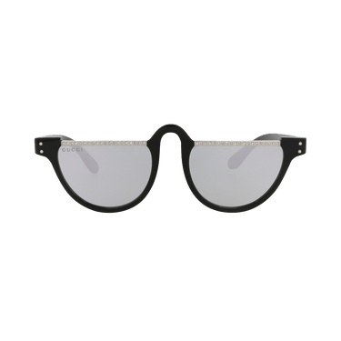 Gucci Round Frame Acetate Sunglasses — Black – Silver GG1368S 30013999