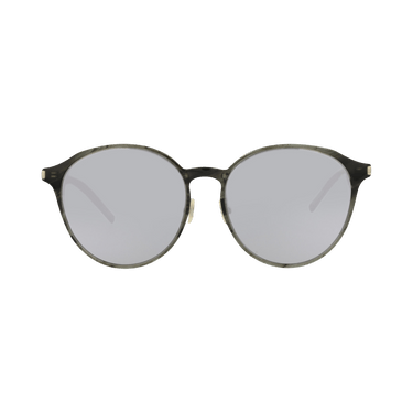 Saint Laurent Round Frame Acetate Sunglasses — Grey