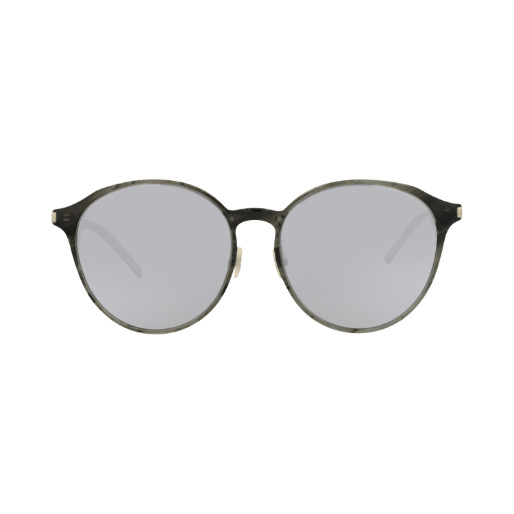Saint Laurent Round Frame Acetate Sunglasses — Grey