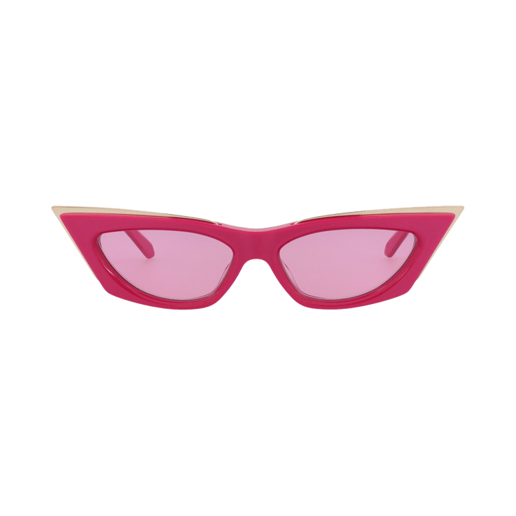 Valentino Cat Eye Frame Acetate/Titanium Sunglasses — Pink – 113C 55