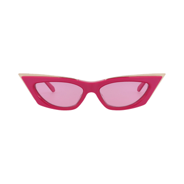 Valentino Cat Eye Frame Acetate/Titanium Sunglasses — Pink – 113C 55