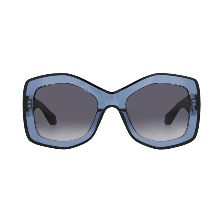 Alaïa Square-Frame Recycled Acetate Sunglasses — Blue – Black Grey AA0066S 30014220