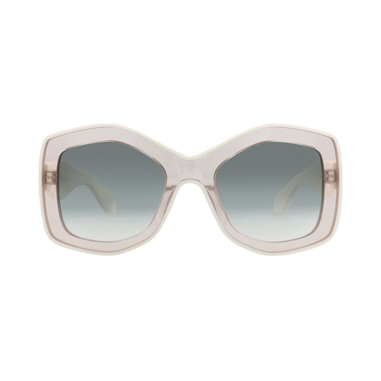 Alaïa Square-Frame Recycled Acetate Sunglasses — White – Nude Green AA0066S 30014220 002