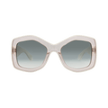 Alaïa Square-Frame Recycled Acetate Sunglasses — White – Nude Green AA0066S 30014220 002