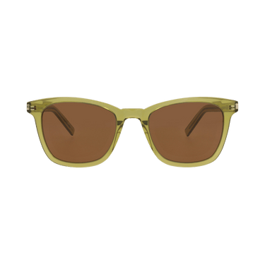 Saint Laurent Square-Frame Recycled Acetate Sunglasses — Green – SL716SLIM 30015807 004