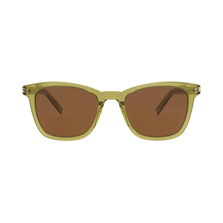 Saint Laurent Square-Frame Recycled Acetate Sunglasses — Green – SL716SLIM 30015807 004