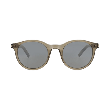 Saint Laurent Round-Frame Acetate Sunglasses — Brown – Silver SL342 30008558 005