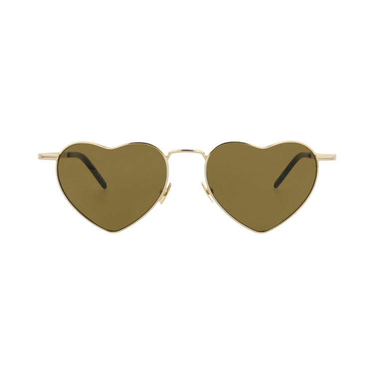 Saint Laurent Cat Eye-Frame Metal Sunglasses — Gold – Brown SL301LOULO 30007818 015