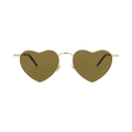 Saint Laurent Cat Eye-Frame Metal Sunglasses — Gold – Brown SL301LOULO 30007818 015