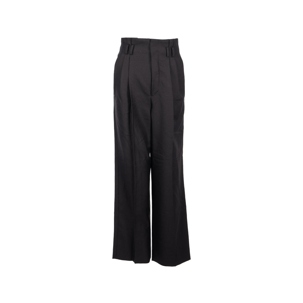 celine-size-34-pantalon-margaret-gabardine-straight-pants-wool-mohair-black
