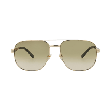 Gucci Aviator-Frame Metal Sunglasses — Gold – Brown GG1223S 30013480 001